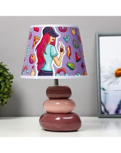 Настольная лампа с абажуром «Девушка», Е14, 15 Вт, 20×20×32 см Risalux