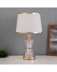 Лампа настольная «Лусия» 1×40 Вт Е27 1×3 Вт LED золото 25×25×45 см Risalux