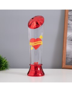 Лава лампа «Сердце» LED 3хААА, USB красный 6.5×6.5×23.7 см Risalux