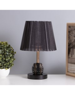 Лампа настольная «Клаудия» 1×40 Вт Е27 1×5 Вт LED черный/прозрачный 21×21×34 см Risalux