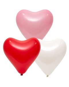 Воздушные шары латексные 12", сердце, пастель, 50 шт., МИКС Everts