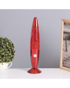 Лава-лампа «Ракета» 1×30 Вт Е14-R39 (блестки) красный 8×8×34 см Risalux