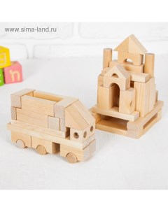 Конструктор деревянный «Строительный набор №3», 90 деталей Pelsi