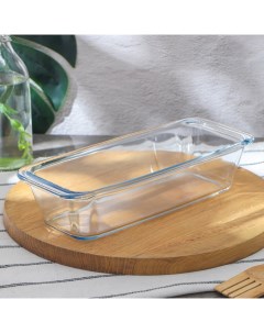 Форма для запекания Borcam, 1.5 л, прямоугольная, жаропрочное стекло, прозрачная Pasabahce