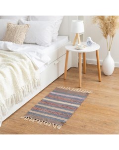 Ковер «. СТРАЙП», вид 1, размер 50×80 см (± 3 см), хлопок, МИКС Этель