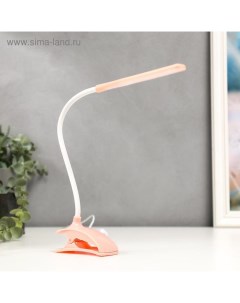 Лампа на прищепке «3мейка» 1 Вт 14 LED USB розовый 9×3.5×42 см Risalux