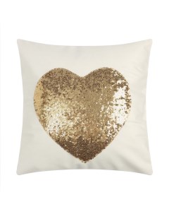 Наволочка декоративная «Сердце» цвет золотой,40×40 см, велюр Этель