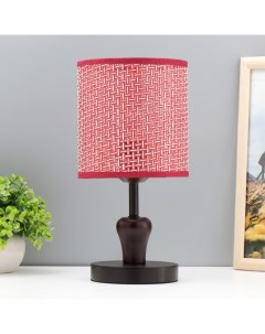 Настольная лампа «Алькор» Е27 40 Вт черно-бордовый 16×16×30 см Risalux