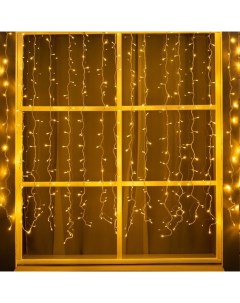 Гирлянда «Занавес» 2×1.5 м, IP44, УМС, белая нить, 360 LED, свечение тёплое белое, 220 В Luazon lighting