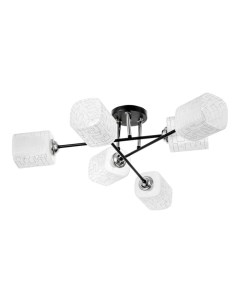 Люстра потолочная «Аланди», 6хЕ27, 40 Вт, черно-хромовый, 62×62×28 см Bayerlux