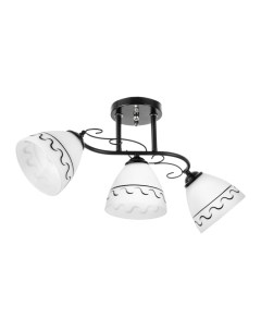 Люстра потолочная «Аврора», 3хЕ27, 40 Вт, черный, 58×26 см Bayerlux