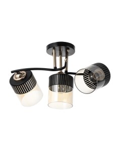 Люстра «Галион», 3хЕ27, 40 Вт, черный/золотой, 55×26 см Bayerlux