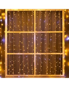 Гирлянда «Занавес» 2×3 м, IP44, УМС, белая нить, 760 LED, свечение тёплое белое, мерцание белым, 220 В Luazon lighting