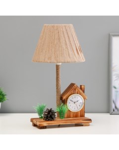 Настольная лампа с часами «Дом» Е14 15 Вт 19×18×35 см Risalux