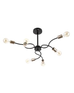 Люстра «Рипли» 6хЕ27 40 Вт черно-золотой 55×55×40 см Bayerlux