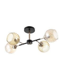 Люстра «Сендер» 4хЕ27 40 Вт черно-золотой 52×36×27 см Bayerlux