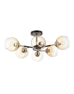 Люстра «Сендер» 6хЕ27 40 Вт черно-золотой 58×58×27 см Bayerlux