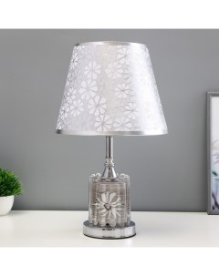Настольная лампа с подсветкой «Элоиза» Е27 40 Вт хром 25×25×41 см Risalux