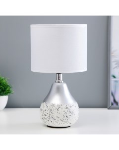 Настольная лампа «Лиана» Е14 40 Вт бело-серебристый 15×15×28 см Risalux