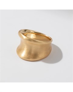 Кольцо металл «Тренд» матовое, вогнутое, цвет золото, размер 16 Qf