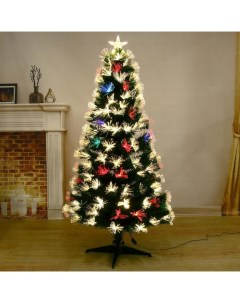 Искусственная ёлка с гирляндой Led «. Пучок», 150 см, d нижнего яруса 75 см, 170 ПВХ веток отгибаются Зимнее волшебство