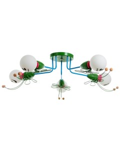 Люстра «Букашки», 5хЕ27, зеленый, 68×68×25 см Bayerlux
