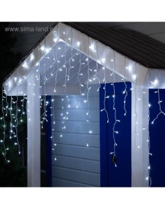 Гирлянда «Бахрома» 3×0.9 м, IP44, УМС, прозрачная нить, 232 LED, свечение белое, 220 В Luazon lighting