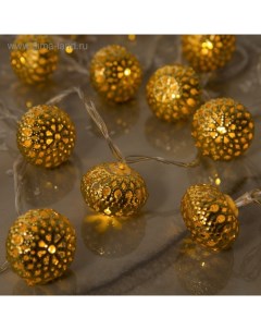 Гирлянда «Нить» 4 м с насадками «Фонарик», IP20, прозрачная нить, 20 LED, свечение тёплое белое, 8 режимов, 220 В Luazon lighting