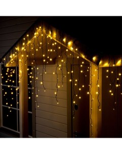 Гирлянда «Бахрома» 3×0.9 м, IP44, УМС, тёмная нить, 232 LED, свечение тёплое белое, 220 В Luazon lighting