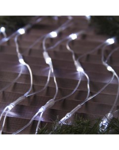 Гирлянда «Сеть» 2×1.5 м, IP44, УМС, прозрачная нить, 192 LED, свечение белое, 220 В Luazon lighting