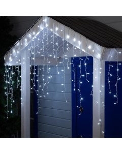 Гирлянда «Бахрома» 3×0.9 м, IP44, УМС, белая нить, 232 LED, свечение белое, 220 В Luazon lighting