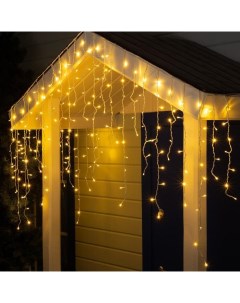 Гирлянда «Бахрома» 3×0.9 м, IP44, УМС, белая нить, 232 LED, свечение тёплое белое, 220 В Luazon lighting