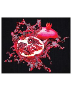 Картина по номерам «Сочный гранат», с подрамником, 40×50 см, на чёрном холсте Три совы