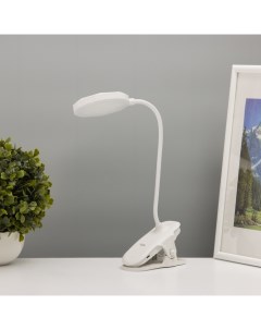 Светильник на прищепке с подставкой под телефон «Грань» 5 Вт LED USB 2700-6500К белый Risalux
