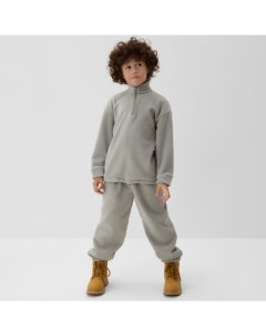 Свитшот флисовый детский : Fleece Soft, цвет серый, рост 158 см Minaku