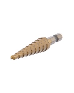 Сверло ступенчатое, HSS, TiN, шестигранный хвостовик, 4-12 мм Tundra