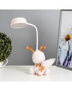 Настольная лампа с точилкой «Зайчик» LED 2 Вт 3000К USB АКБ розовый 15×14×30 см Risalux