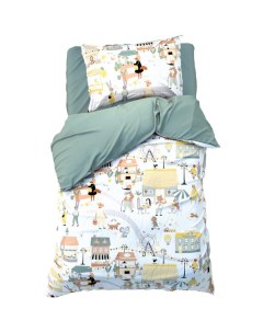 Постельное бельё 1.5-спальное «» Fantastic town, бязь Этель