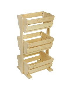 Стеллаж деревянный 3 Ящика 100 х 54 х 50 см Добропаровъ