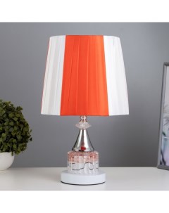 Настольная лампа с подсветкой «Агата» Е27 40 Вт бело-розовый 25×25×42.5 см Risalux