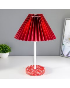 Настольная лампа «Земфира» Е27 40 Вт красный 24×24×35 см Risalux