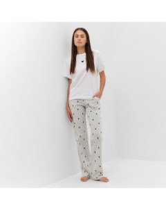 Пижама новогодняя женская (футболка, брюки) «Елки», размер 40-42 Kaftan
