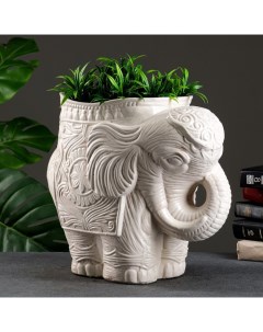 Фигурное кашпо "Слон средний", состаренный 6л/ 37х26х35см Хорошие сувениры