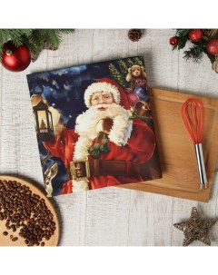 Набор подарочный новогодний "" "Счастливого Рождества": полотенце 40х70 см., венчик кухонный Этель