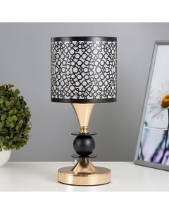 Настольная лампа «Милана» Е27 40 Вт черно-золото 14.8×14.8×31.5 см Risalux