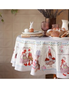 Скатерть «. Пасхальные Тильды», d=148 см, 100% хлопок, саржа 190 г/м² Этель