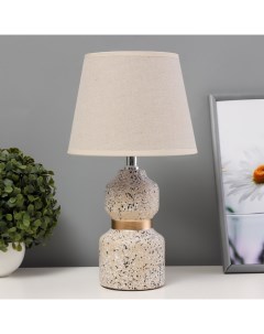 Настольная лампа «Патрисия» Е14 40 Вт бело-золотой 20×20×35 см Risalux