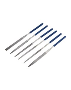 Набор надфилей алмазных, обрезиненные рукоятки, 70×160×4 мм, 6 шт. Tundra