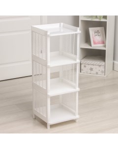 Этажерка напольная «Лайт», 4-х секционная, белая Альтернатива