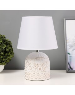 Настольная лампа «Нерис» Е14 40 Вт бело-золотой 20×20×29 см Risalux